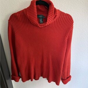 Lauren Ralph Lauren Vibrant Red Cowl Neck Sweater